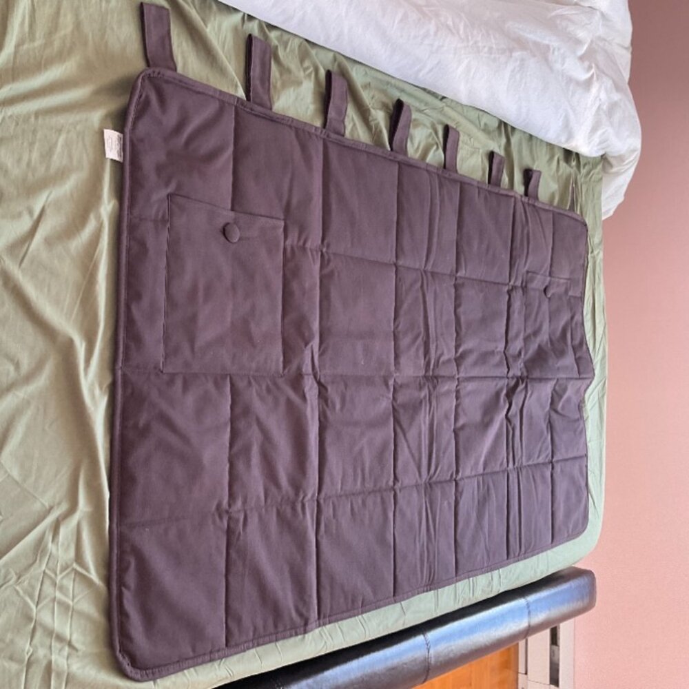 Tête de lit en tissu couleur chocolat